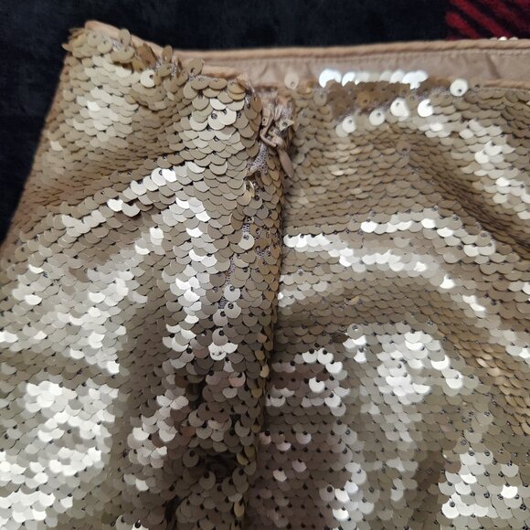 Forever 21 Sequin Skirt Gold Size Small - Picture 4 of 5